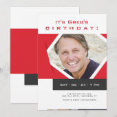 Moderne foto-uitnodiging kaart (Voorkant / Achterkant)