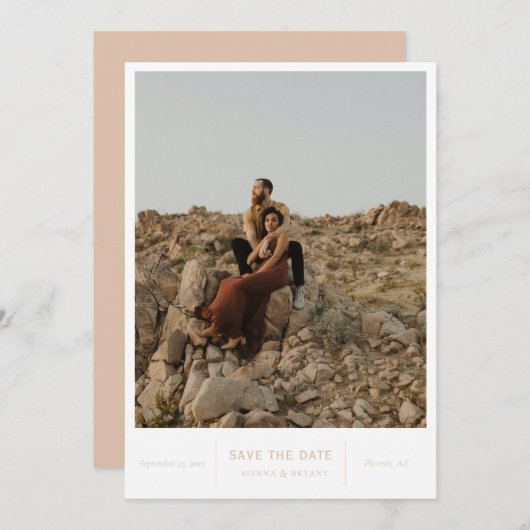 Moderne foto van afbeeldingen save the date (Voorkant / Achterkant)