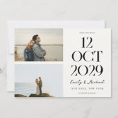 Moderne foto van afbeeldingen save the date (Voorkant)