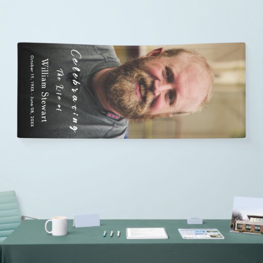 Moderne foto van begrafenis | Viering van het leve Spandoek (Beurs)