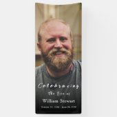 Moderne foto van begrafenis | Viering van het leve Spandoek (Verticaal)