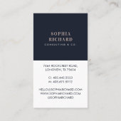 Moderne foto van Blush & Navy Professional Visitekaartje (Achterkant)