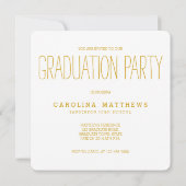 Moderne Foto van High School Graduation Party Kaart (Achterkant)