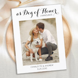 Moderne foto van Honor Wedding Save the Date Aankondigingskaart