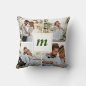 Moderne foto van pasgetrouwd koppel met Kerstmis Kussen (Achterkant)