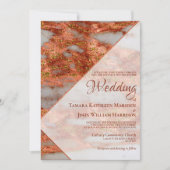 Moderne foto van Terracotta Copper Marble Geometri Kaart (Voorkant)