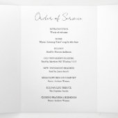 Moderne foto van Tri-Fold Funeral Memorial Program Drieluik Aankondiging (Binnenkant midden)