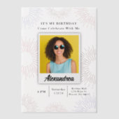 Moderne foto Verjaardagsfeest Fun Celebration Vellum Uitnodigingen (Voorkant)