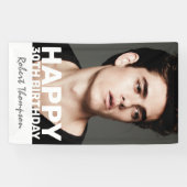 Moderne foto verjaardagsfeestje banner (Horizontaal)