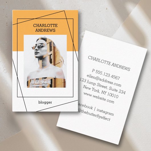 Moderne Foto Visitenkarte Visitekaartje