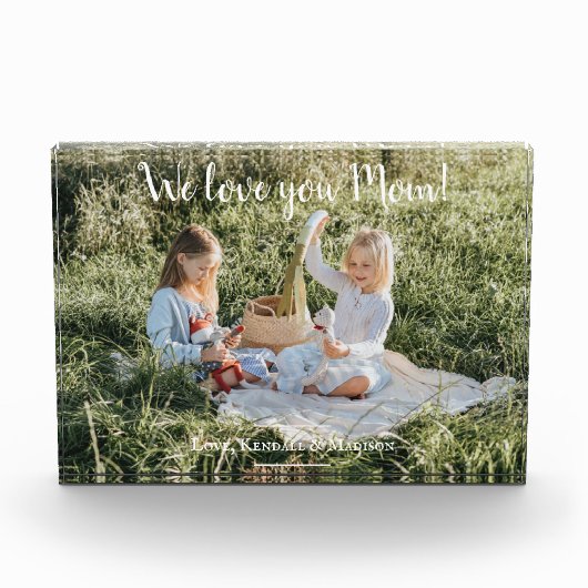 Moderne foto We houden van je mam Block (Voorkant)