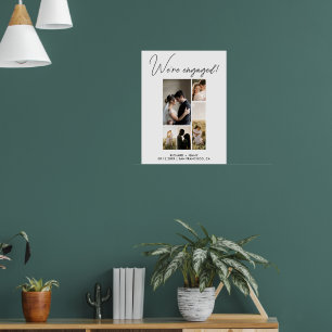 Moderne foto We zijn verloofd Verlovingsfeest Poster