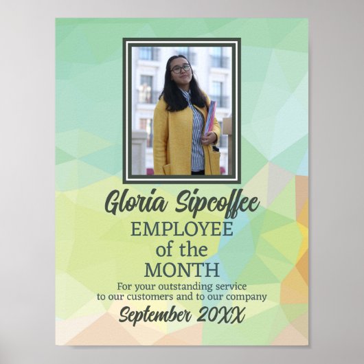 Moderne foto-werknemer van de maandprijs poster (Voorkant)