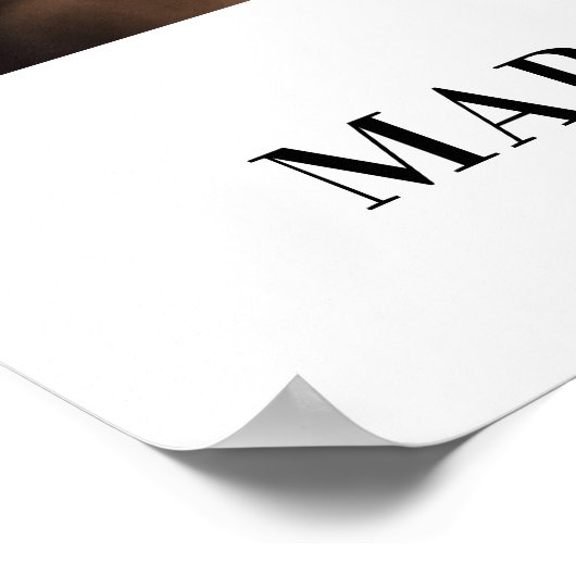 Moderne foto Ze zei ja bruiloft verloving Poster (Hoek)