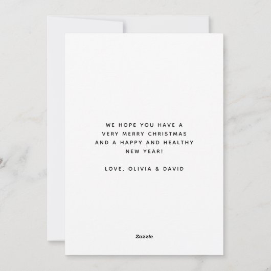 Moderne fotoArch | Vrolijk kerstfeest Feestdagenkaart (Achterkant)