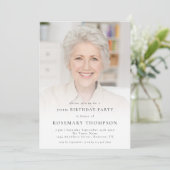 Moderne fotobedekking 70e verjaardag kaart (Staand voorkant)