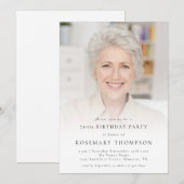 Moderne fotobedekking 70e verjaardag kaart (Voorkant / Achterkant)