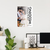 Moderne Fotoboverlay Welkomstnamen Bruiloftsposter Poster (Thuiskantoor)