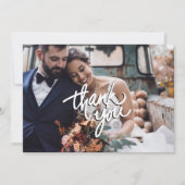 Moderne Fotobruiloft Bedanktkaart Bedankkaart (Voorkant)