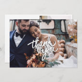 Moderne Fotobruiloft Bedanktkaart Bedankkaart (Voorkant / Achterkant)