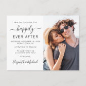 Moderne fotobruiloft bespaart de datum aankondigingskaart (Voorkant)