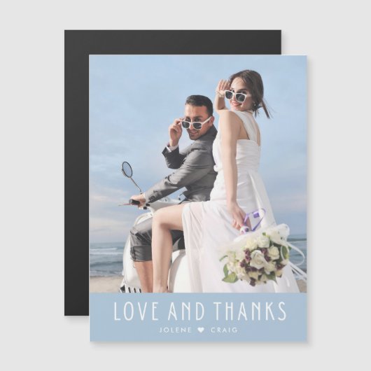 Moderne fotobruiloft Dank je (Voorkant / Achterkant)