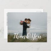 Moderne fotobruiloft Dank je Briefkaart (Voorkant / Achterkant)