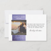 Moderne fotobruiloft Dank je Notitiekaartje (Voorkant)