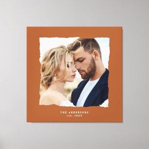 Moderne fotobruiloft is het meest gepersonaliseerd canvas afdruk
