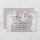 moderne fotobruiloft kaart (Voorkant / Achterkant)