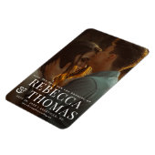 Moderne fotobruiloft met foto's op de datum magneet (Linkerzijde)