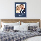 Moderne fotobruiloft op maat van Mr en Mrs. Canvas Afdruk (Insitu (Slaapkamer))