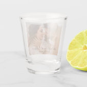 Moderne Fotobruiloft Shot Glas (Achterkant)