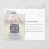 Moderne fotobruiloft sparen de datum aankondigingskaart (Achterkant)