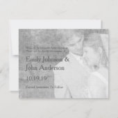 Moderne fotobruiloft sparen de datum save the date (Achterkant)