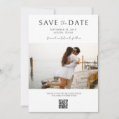 Moderne fotobruiloft sparen de datum save the date (Voorkant)