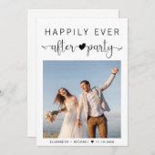 Moderne Fotobruiloftsreceptie Kaart (Voorkant / Achterkant)