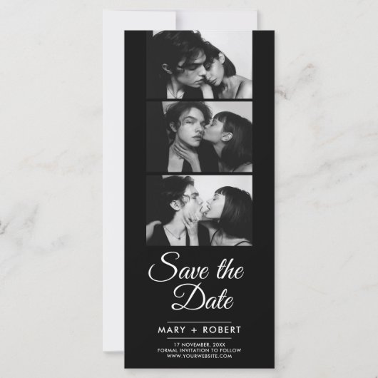 Moderne fotocabine bruiloft opslaan van de datum u (Voorkant)