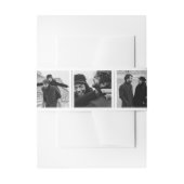 Moderne Fotocabine Strip Collage Wedding Monogram Uitnodigingen Wikkel (Voorkant Voorbeeld)