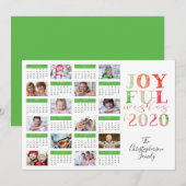 Moderne Fotocollage 2020 Agenda PRETTIGE WENSEN Feestdagenkaart (Voorkant / Achterkant)