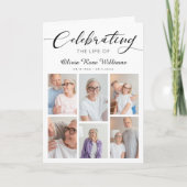 Moderne fotocollage begrafenismonument programma (Voorkant)