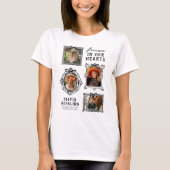 Moderne fotocollage begrafenismonument t-shirt (Voorkant)