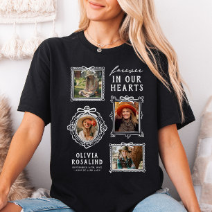 Moderne fotocollage begrafenismonument t-shirt