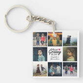Moderne fotocollage beste oma ooit cadeau sleutelhanger (Voorkant)