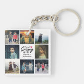 Moderne fotocollage beste oma ooit cadeau sleutelhanger (Achterkant)