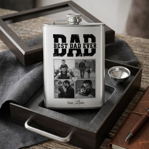 Moderne Fotocollage Beste Papa Ooit - Fles Heupfles