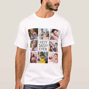 Moderne fotocollage Beste papa ooit T-shirt