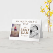 Moderne Fotocollage Beste Papa Ooit Vaderdag Kaart (Gele Bloem)
