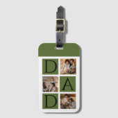 Moderne fotocollage "Daddy" Bagagelabel (Voorkant (verticaal))