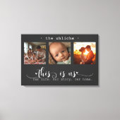 Moderne fotocollage dit zijn wij canvas afdruk (Voorkant)